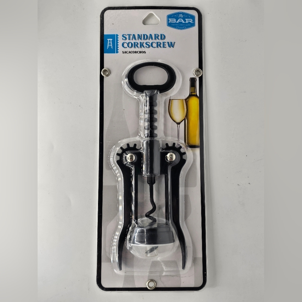 Corkscrew & Bottle Cap Opener Black Jacent The Bar Standard